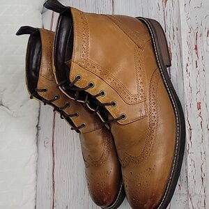 NUNN BUSH Classic Tan Brogue Men's Chuka Boot SIZE 11.5